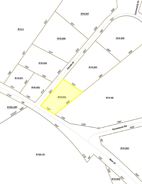 Lot 203 Smada Dr, Sanford, ME for sale - Plat Map - Image 2 of 5