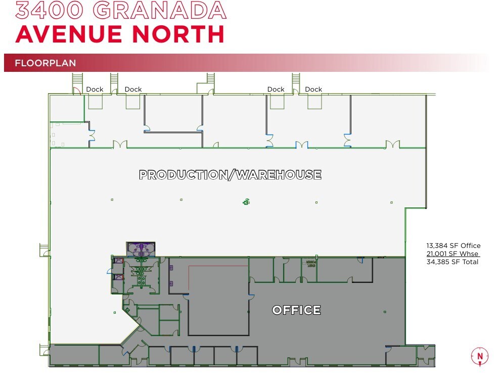 3400 N Granada Ave, Oakdale, MN for lease Floor Plan- Image 1 of 1