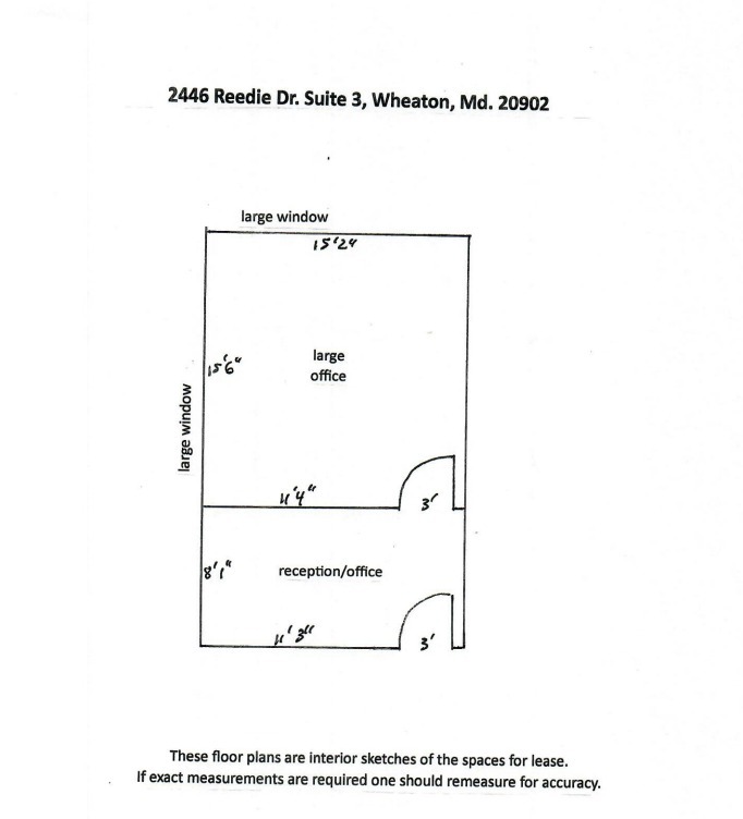 11123 Veirs Mill Rd, Wheaton, MD for lease Floor Plan- Image 1 of 1