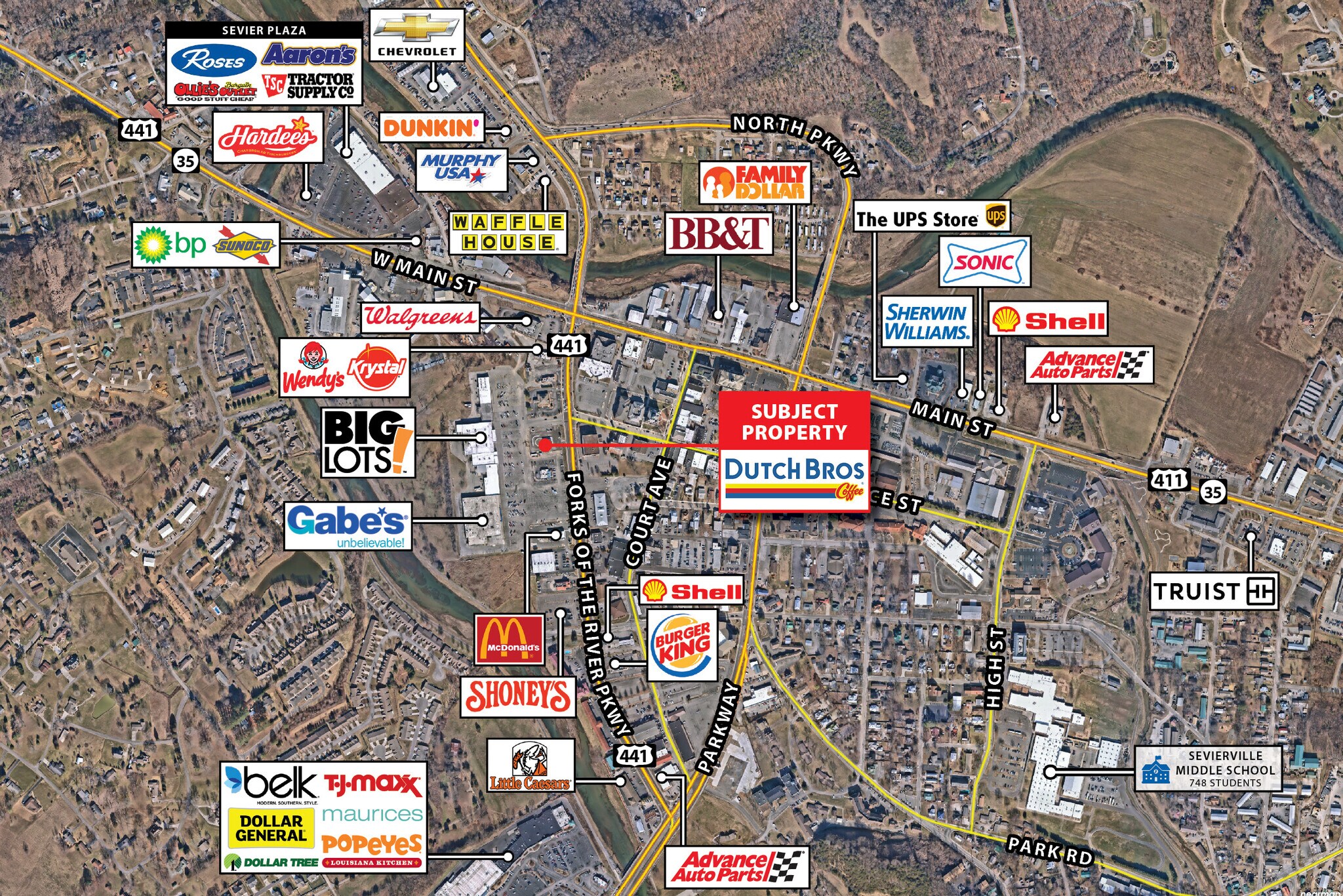 197 Forks of River Pkwy, Sevierville, TN 37862 Dutch Bros Coffee