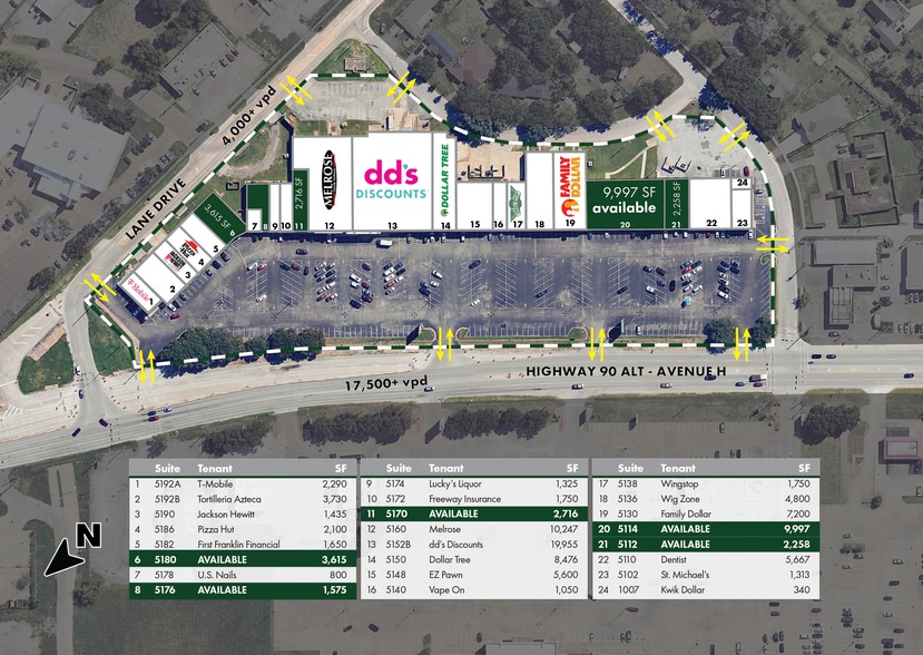 5100-5198 Avenue H, Rosenberg, TX for lease - Site Plan - Image 3 of 14
