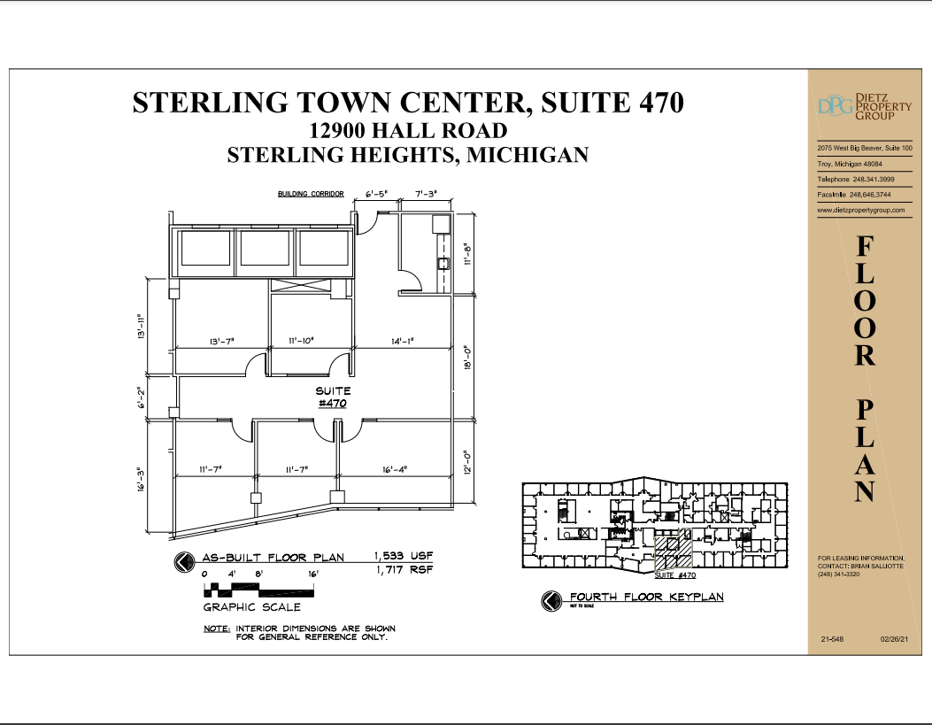 12900 Hall Rd, Sterling Heights, MI for lease Floor Plan- Image 1 of 1