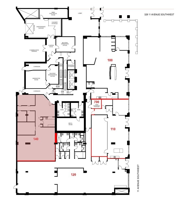 326 11th Ave SW, Calgary, AB for lease Floor Plan- Image 1 of 1
