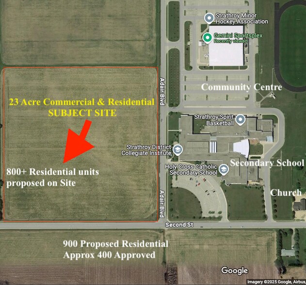 301 Second st, Strathroy, ON for lease - Aerial - Image 3 of 4