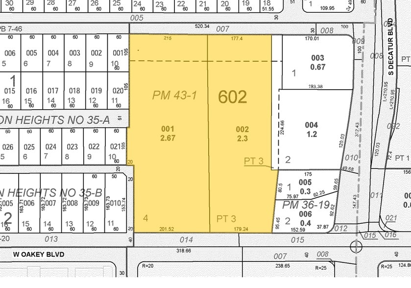 5000 W Oakey Blvd, Las Vegas, NV for lease - Plat Map - Image 3 of 13