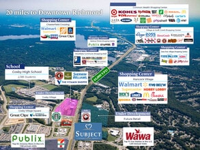 15884 Cosby Rd, Chesterfield, VA - AERIAL  map view