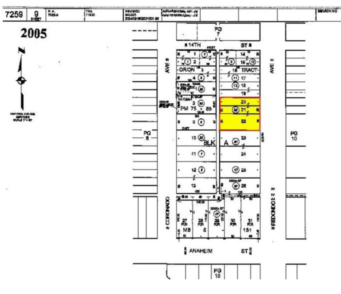 1355 Redondo Ave, Long Beach, CA for sale - Plat Map - Image 1 of 1