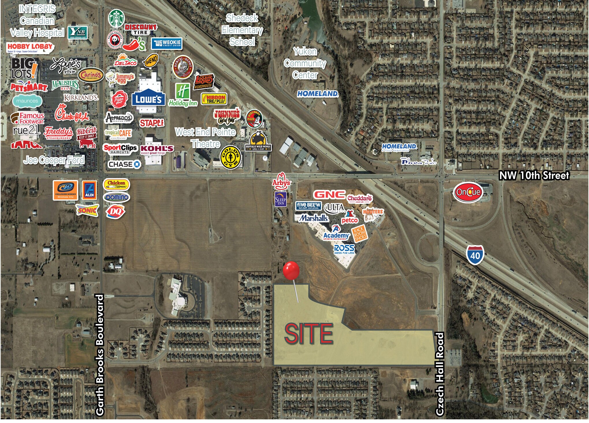 SW Q I-40 & CZECH HALL Rd, Yukon, OK for sale Building Photo- Image 1 of 3