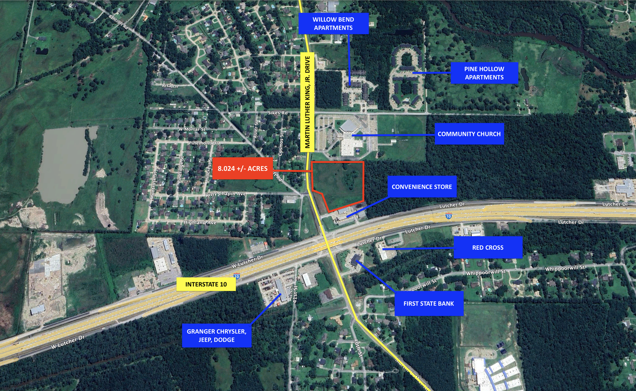 0 Martin Luther King Jr Dr, Orange, TX for sale Aerial- Image 1 of 4