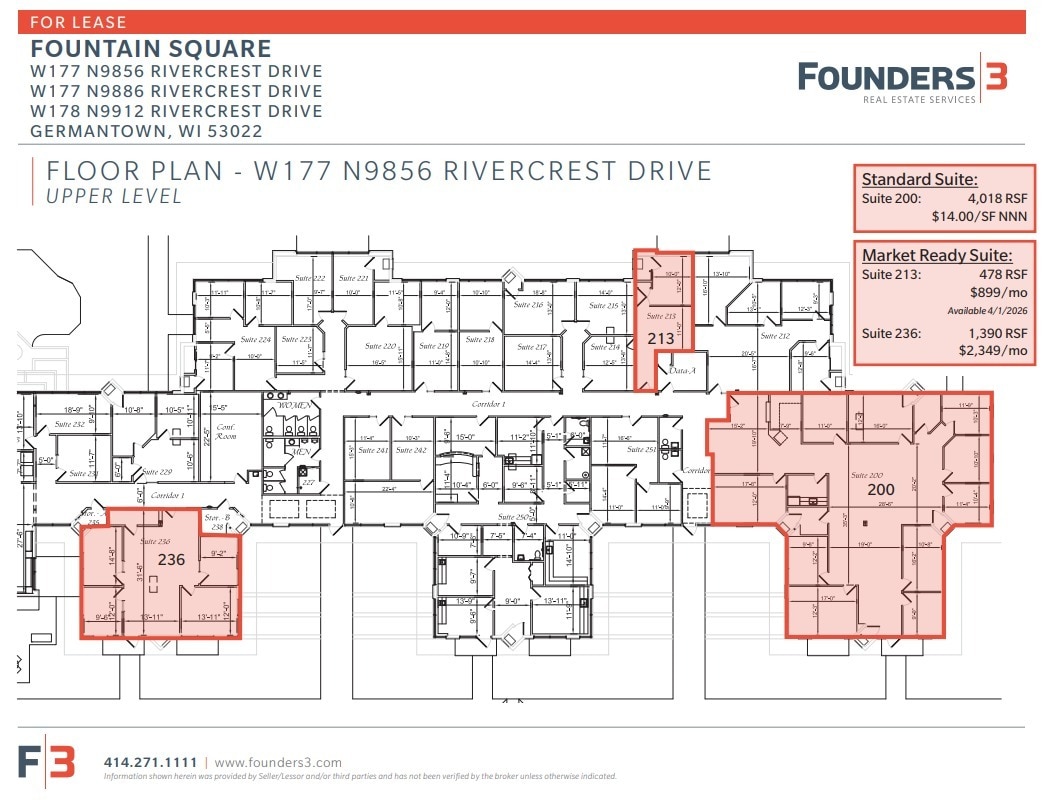 W177N9856-W178 N9912 Rivercrest Dr, Germantown, WI for lease Floor Plan- Image 1 of 1