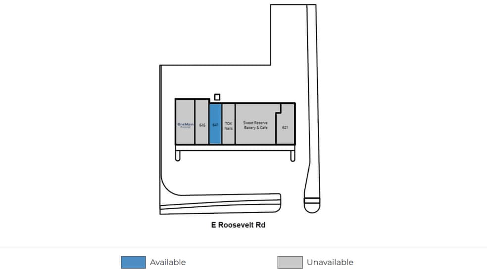 621-649 E Roosevelt Rd, Lombard, IL for lease - Site Plan - Image 2 of 4