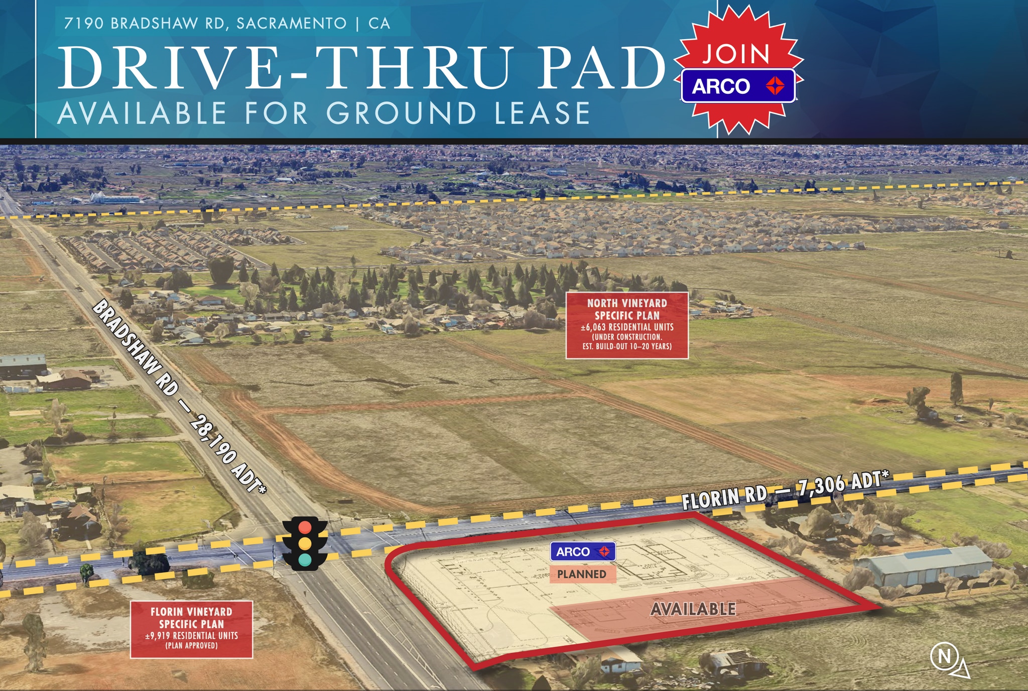 7190 Bradshaw Rd, Sacramento, CA for lease Aerial- Image 1 of 2