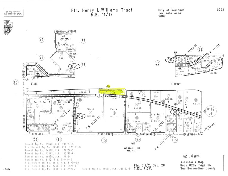 10346 Nevada St, Redlands, CA for sale - Plat Map - Image 3 of 3