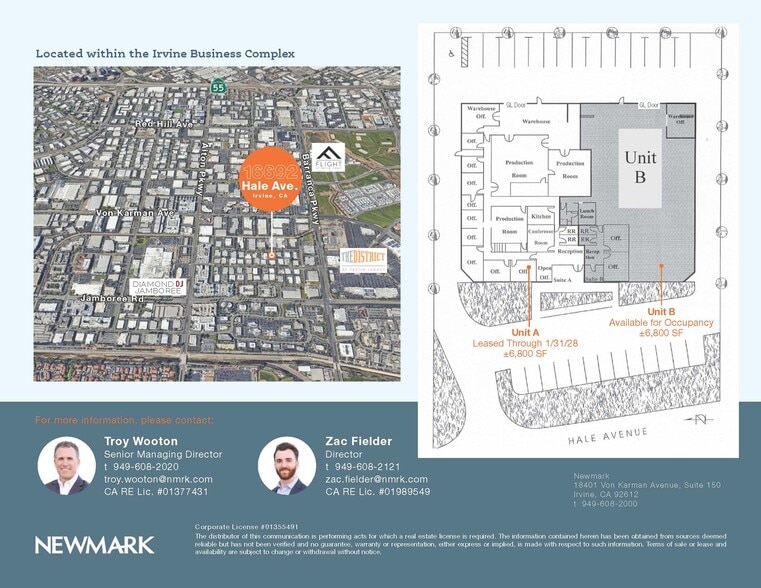 16692 Hale Ave, Irvine, CA for sale - Floor Plan - Image 2 of 3