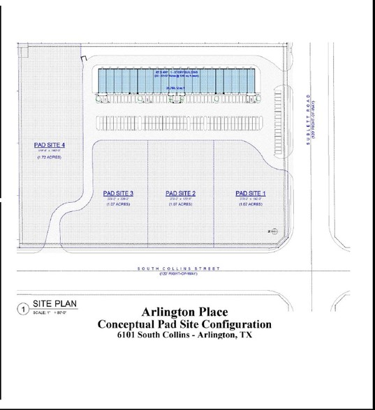 6101 S Collins St, Arlington, TX for lease - Site Plan - Image 2 of 2