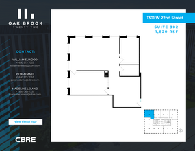 1301 W 22nd St, Oak Brook, IL for lease Floor Plan- Image 1 of 4