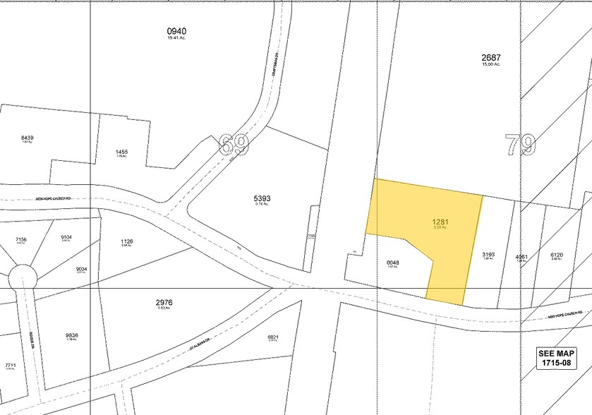 2013 New Hope Church Rd, Raleigh, NC for lease - Plat Map - Image 2 of 9