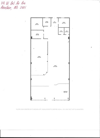 119 W Bel Air Ave, Aberdeen, MD for lease - Site Plan - Image 1 of 3