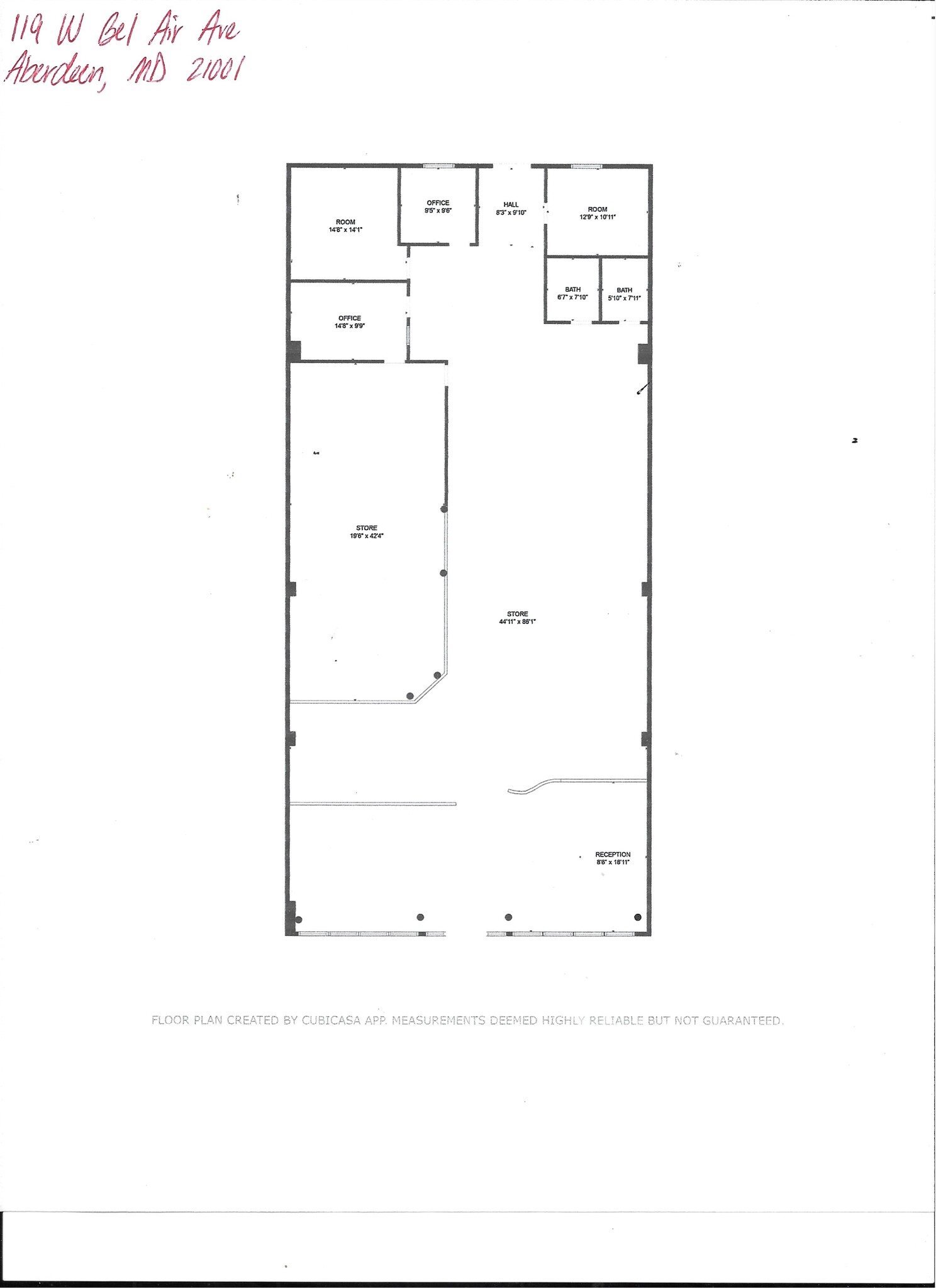 119 W Bel Air Ave, Aberdeen, MD for lease Site Plan- Image 1 of 4