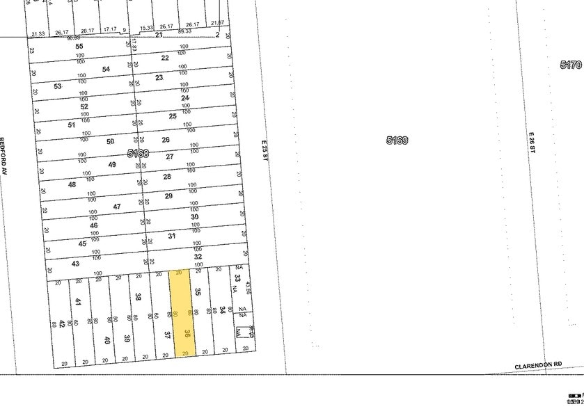 2415 Clarendon Rd, Brooklyn, NY for sale - Plat Map - Image 3 of 3