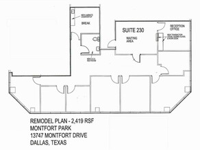 13747 Montfort Dr, Dallas, TX for lease Floor Plan- Image 1 of 2