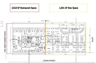 1701 W Sunset Blvd, Los Angeles, CA for lease Floor Plan- Image 1 of 1