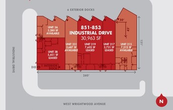 851-853 Industrial Dr, Elmhurst, IL for lease Floor Plan- Image 1 of 1