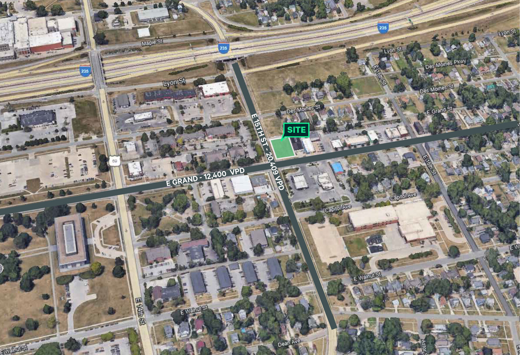 1500-1506 E Grand Ave, Des Moines, IA for lease Site Plan- Image 1 of 3