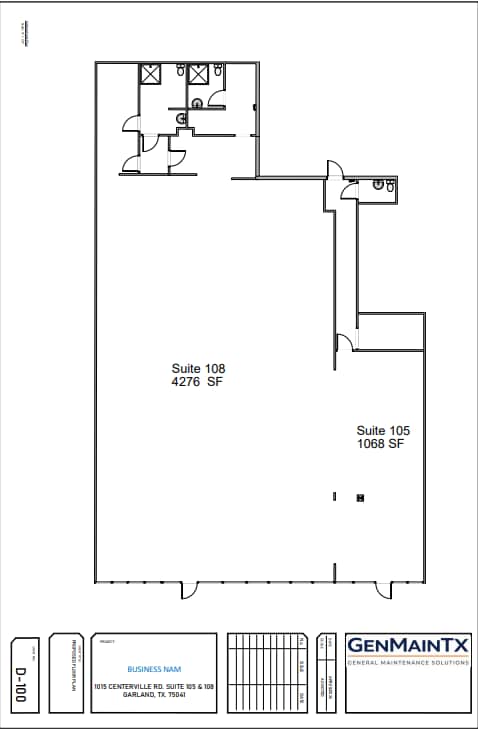 1015 W Centerville Rd, Garland, TX for lease Floor Plan- Image 1 of 1
