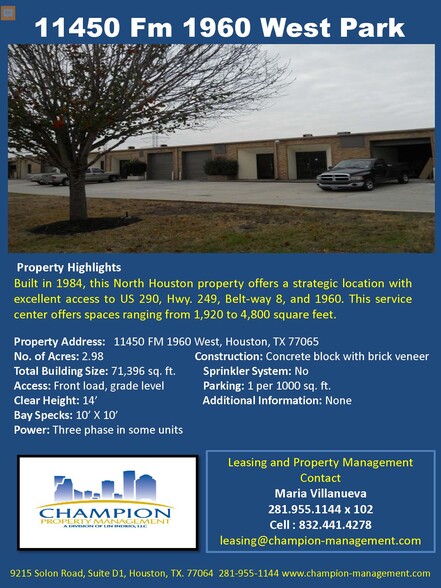 11450 FM 1960 Rd W, Houston, TX for lease - Building Photo - Image 1 of 1