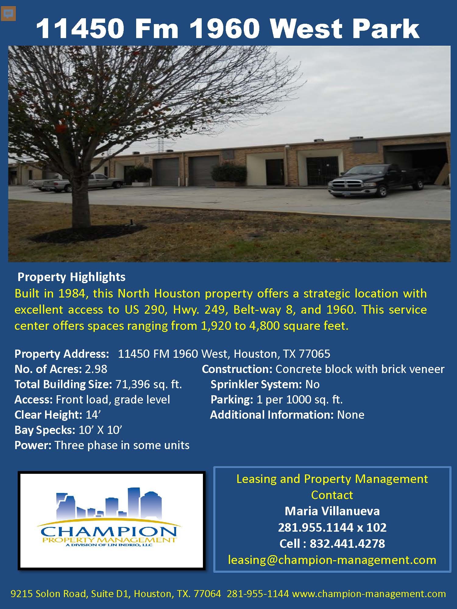 11450 FM 1960 Rd W, Houston, TX for lease Building Photo- Image 1 of 2