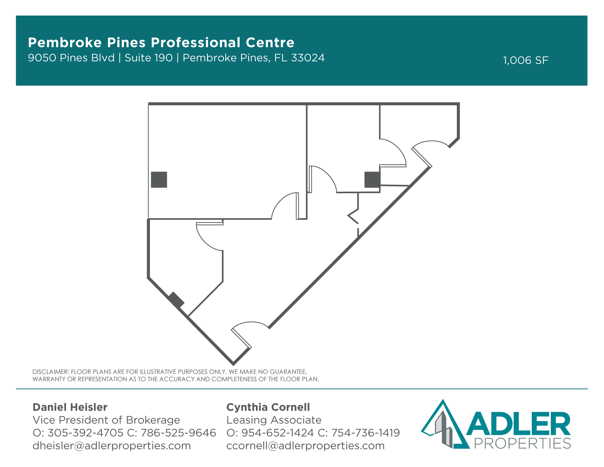 9050 Pines Blvd, Pembroke Pines, FL for lease Floor Plan- Image 1 of 1