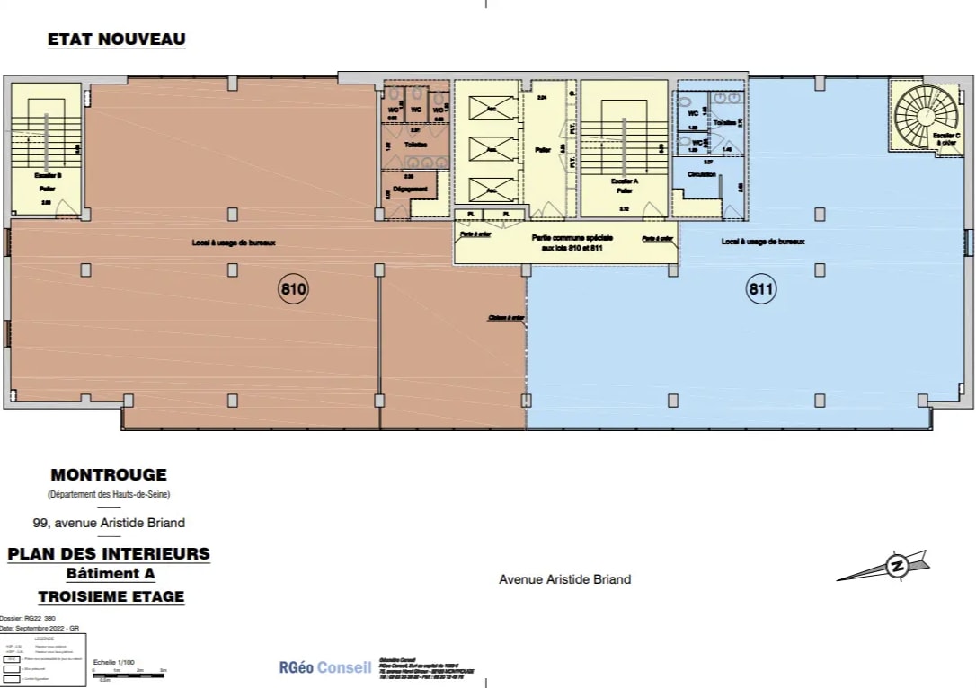 91-99 Avenue Aristide Briand, Montrouge, HDS 92120 - Unit 810-811 -  - Floor Plan - Image 1 of 4