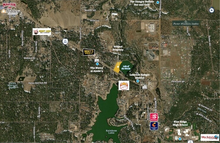 W of Porter Mountain Road on 260, Pinetop Lakeside, AZ for sale - Aerial - Image 2 of 2