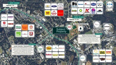 1302 Highway 72-221 East, Greenwood, SC - AERIAL  map view