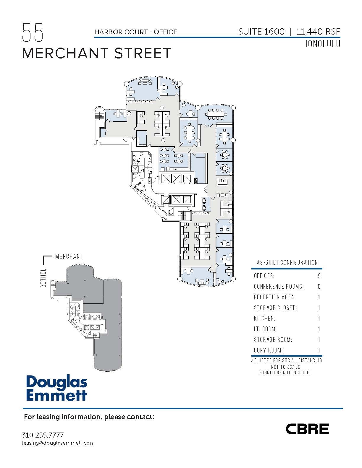 55 Merchant St, Honolulu, HI for lease Floor Plan- Image 1 of 1