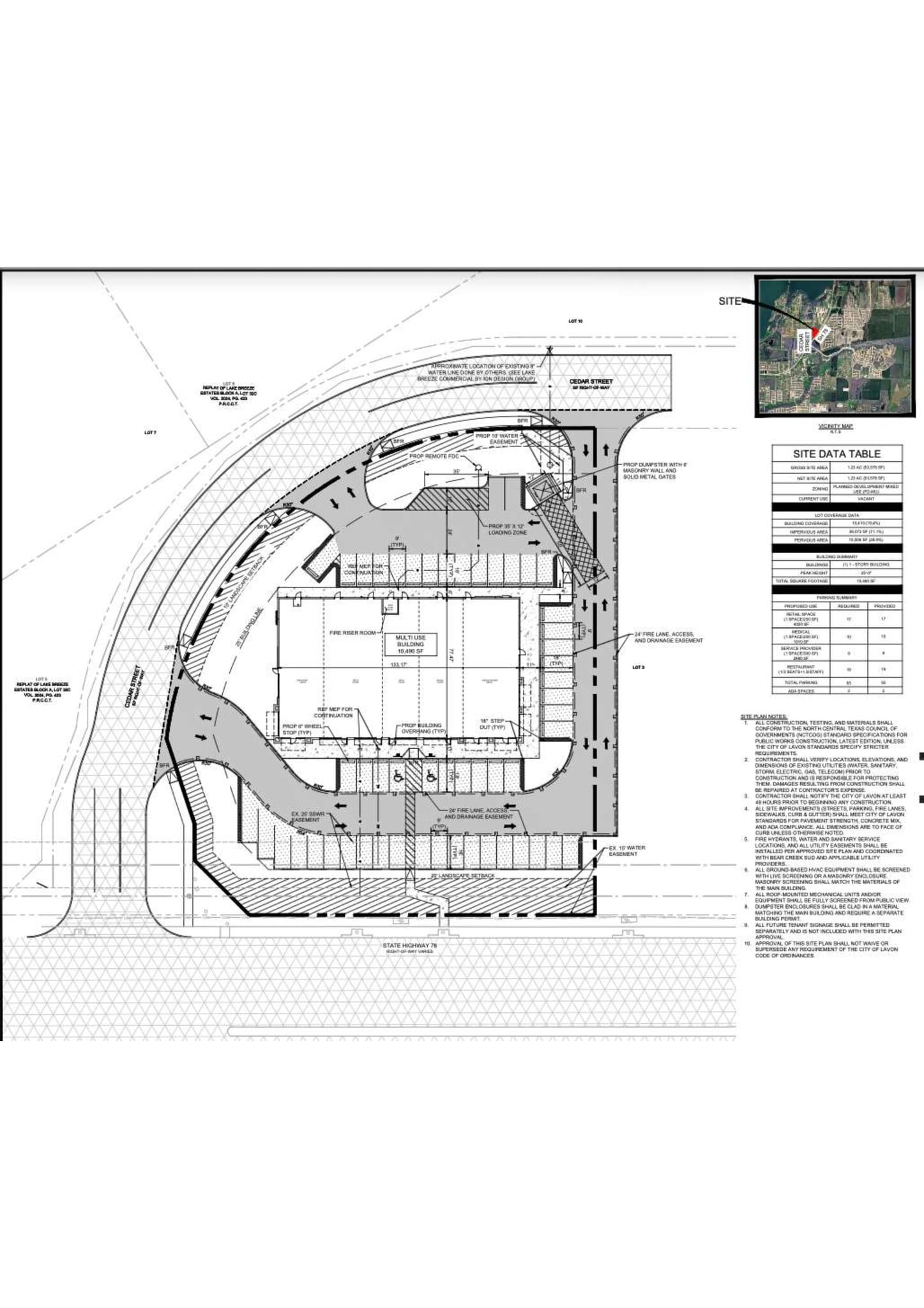 616 Cedar Street, Lavon, TX for lease Site Plan- Image 1 of 1