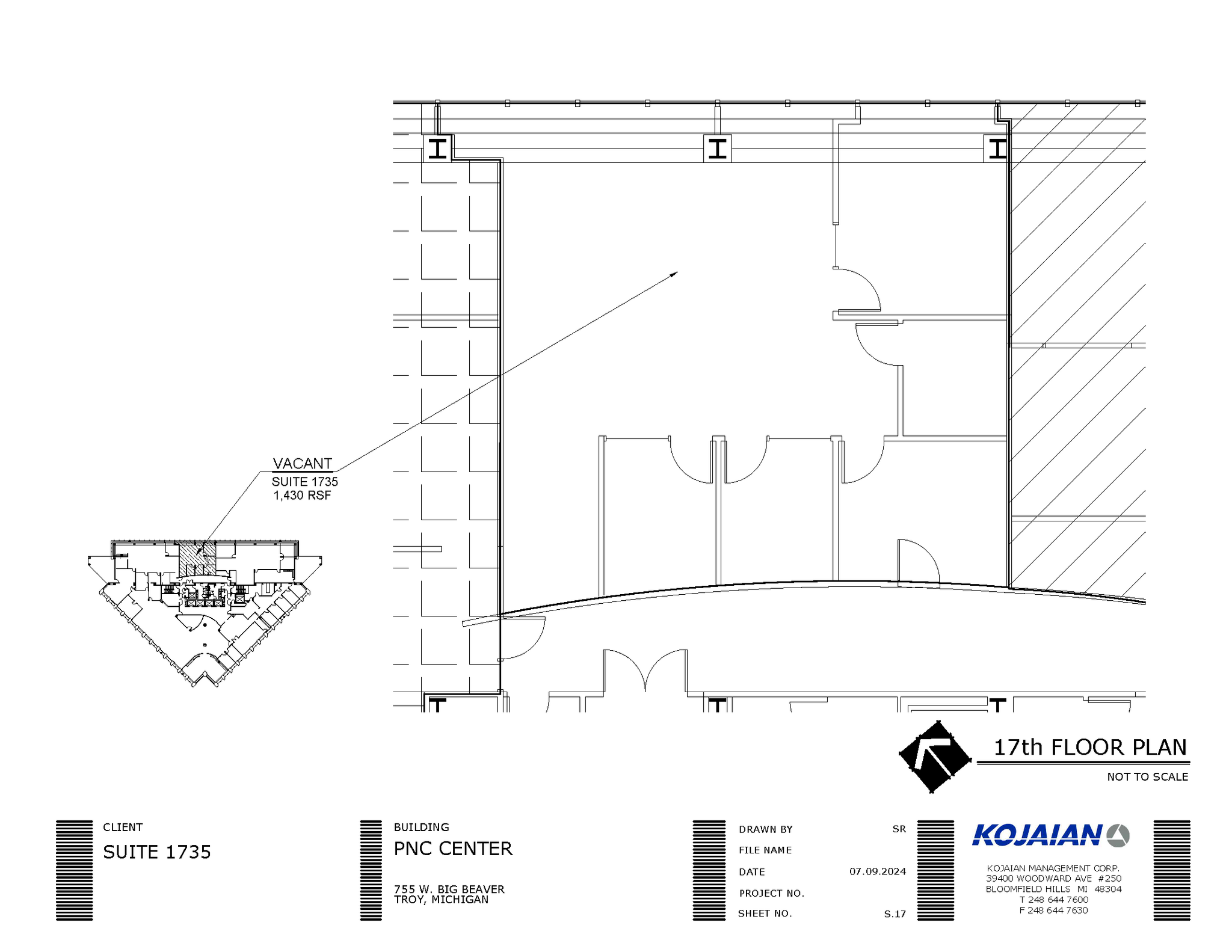 755 W Big Beaver Rd, Troy, MI for lease Floor Plan- Image 1 of 1