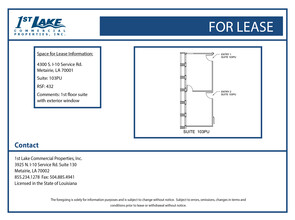 4300 S I-10 Service Rd, Metairie, LA for lease Floor Plan- Image 1 of 1