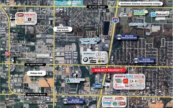 4700 W Locust St, Rogers, AR - AERIAL  map view