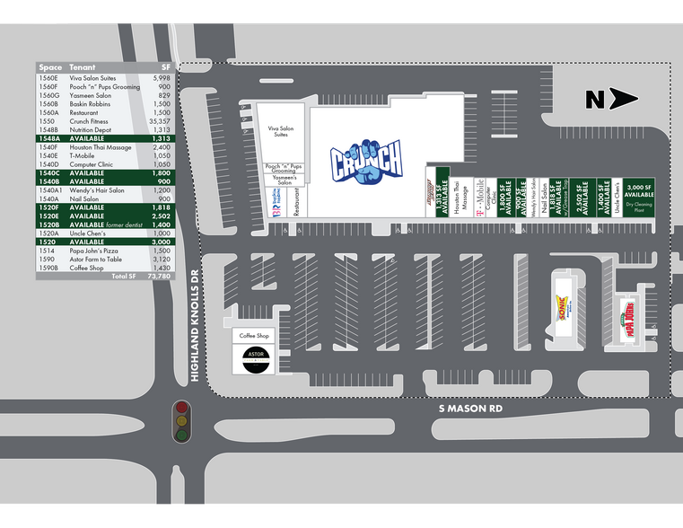 1520-1590 S Mason Rd, Katy, TX for lease - Site Plan - Image 2 of 7