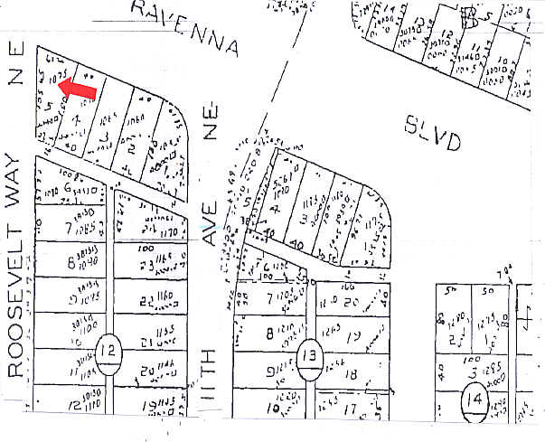 5908 Roosevelt Way NE, Seattle, WA for sale - Plat Map - Image 1 of 1