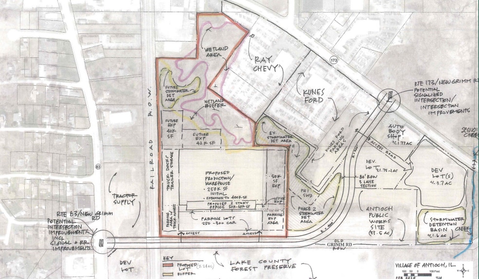 NWQ of IL Route 173 & Grimm Road, Antioch, IL for sale - Site Plan - Image 2 of 2