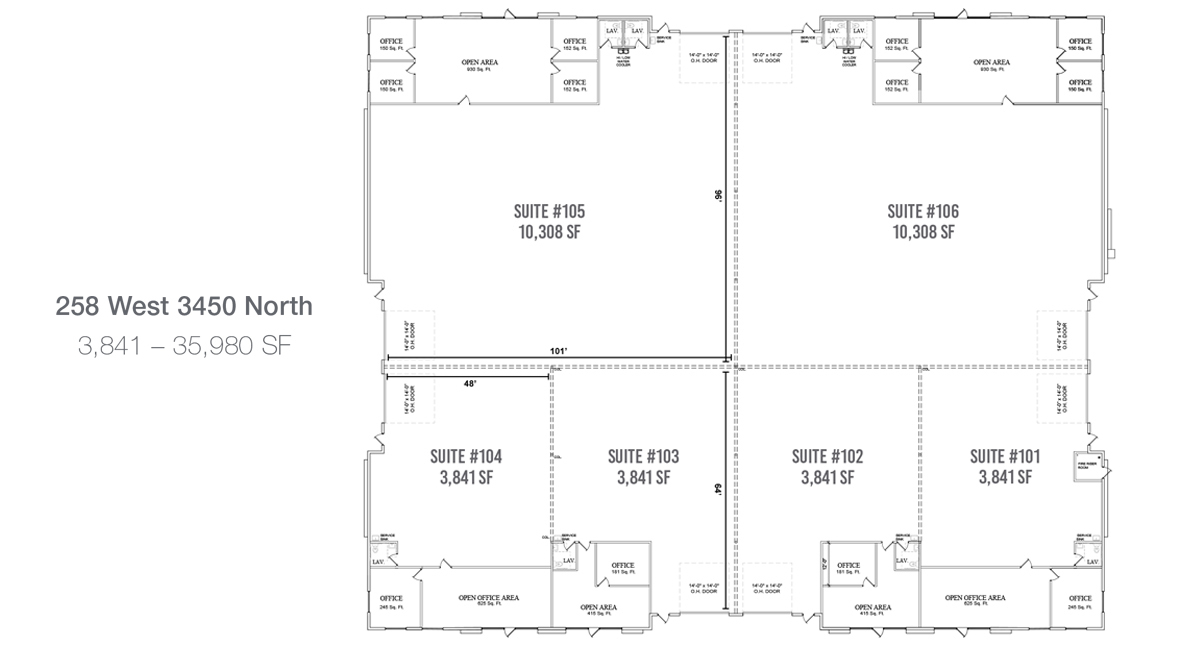 198-259 West 3450 North, Spanish Fork, UT for lease Floor Plan- Image 1 of 1