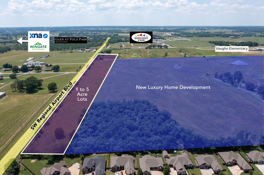 SW Regional Airport Blvd blvd, Bentonville, AR for sale - Aerial - Image 1 of 2