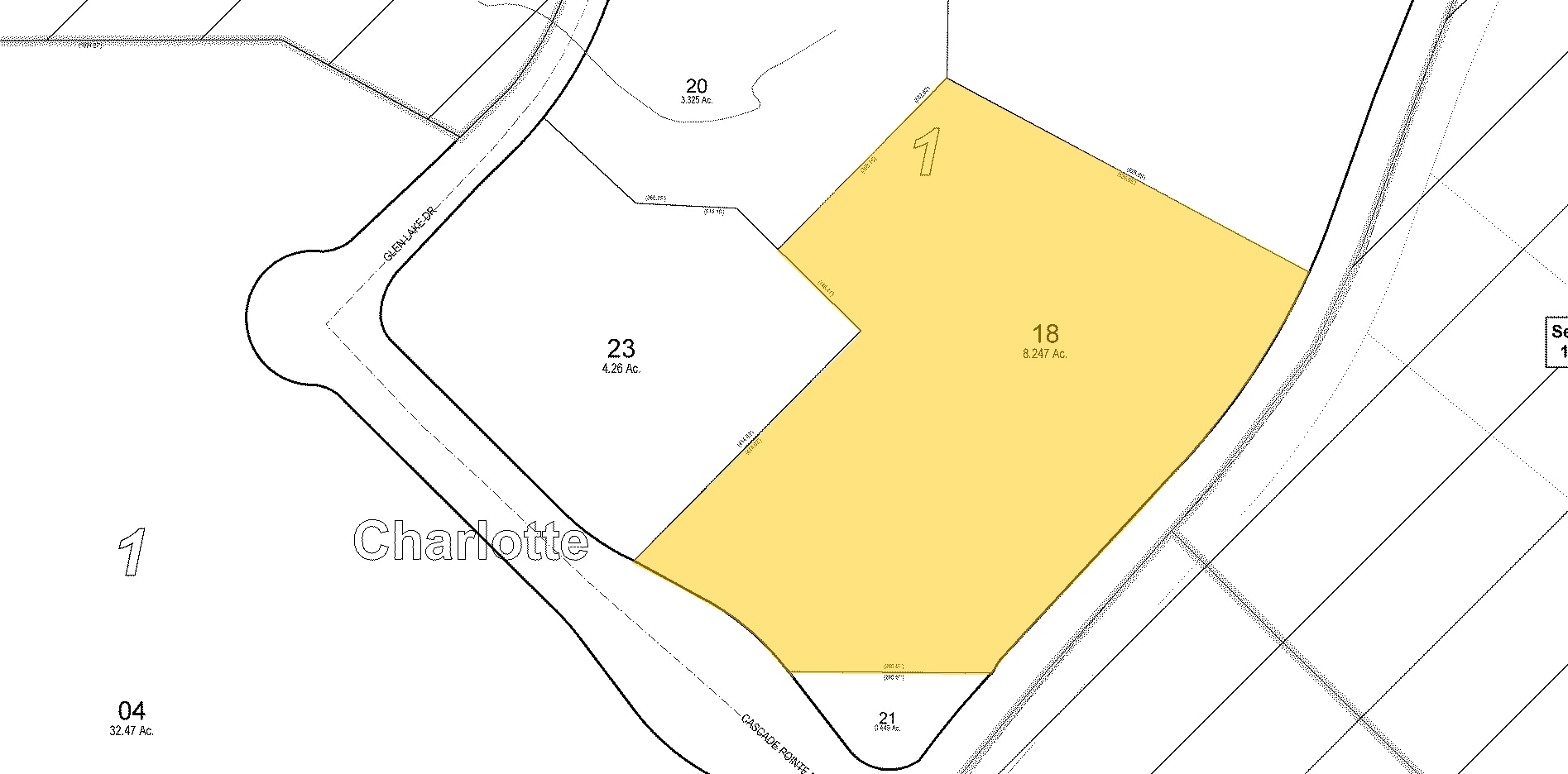 2320 Cascade Pointe Blvd, Charlotte, NC for sale Plat Map- Image 1 of 1