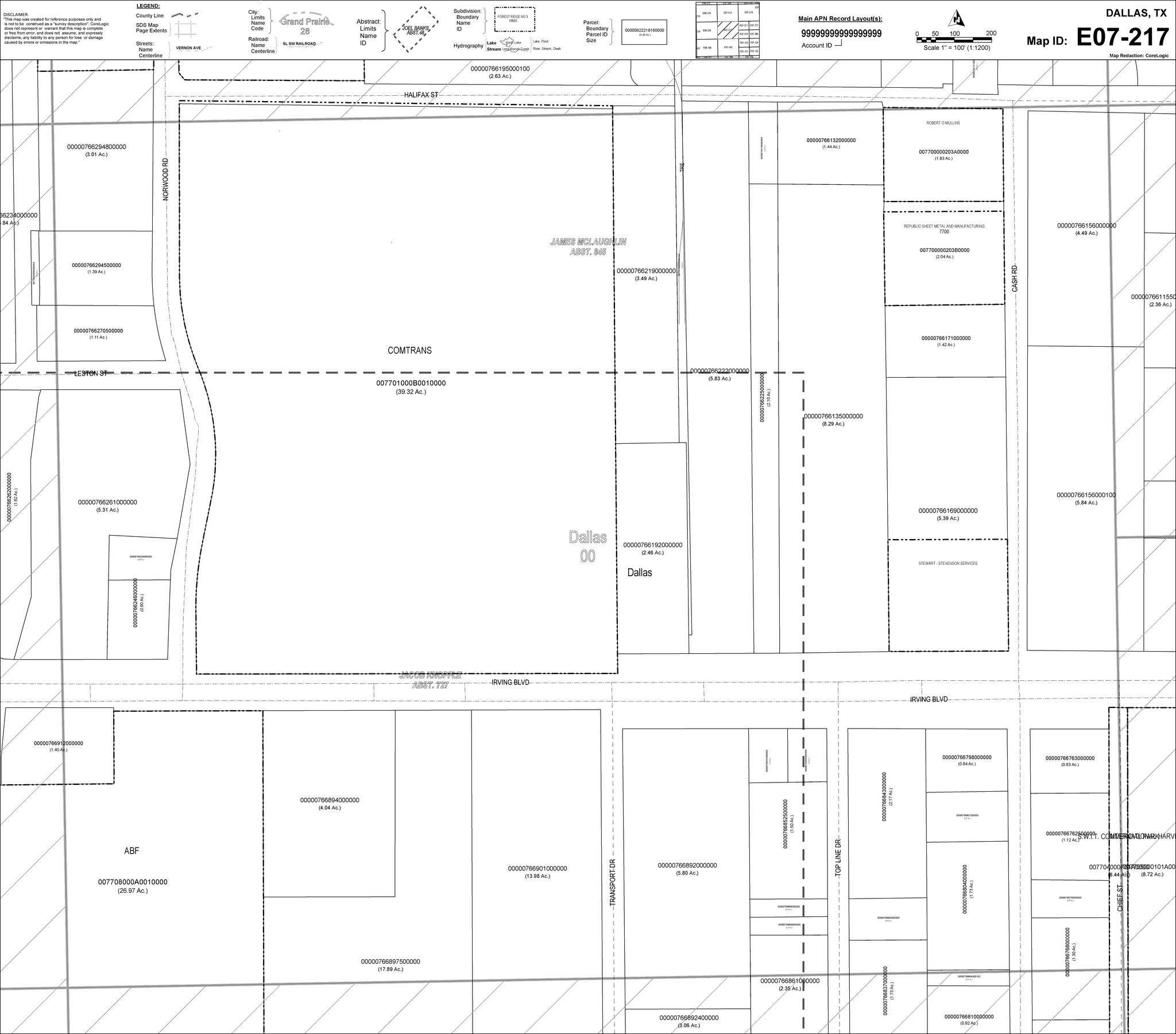 4303 Irving Blvd, Dallas, TX for sale Plat Map- Image 1 of 1