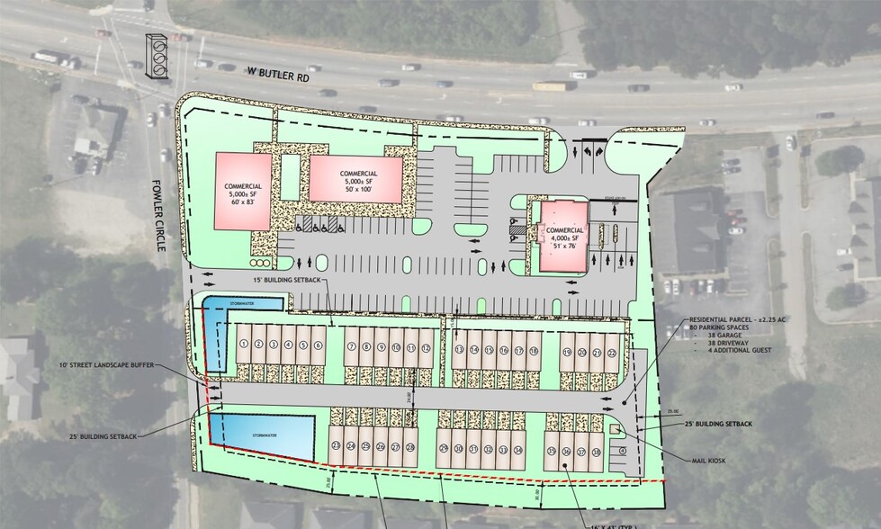 699 W Butler Road, Greenville, SC for lease - Site Plan - Image 2 of 4