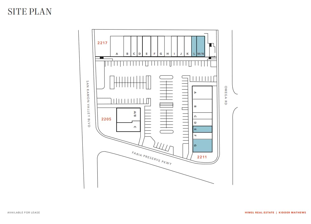 2205-2217 San Ramon Valley Blvd, San Ramon, CA for lease Site Plan- Image 1 of 2