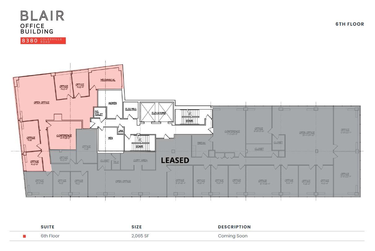 8380 Colesville Rd, Silver Spring, MD for lease Floor Plan- Image 1 of 1